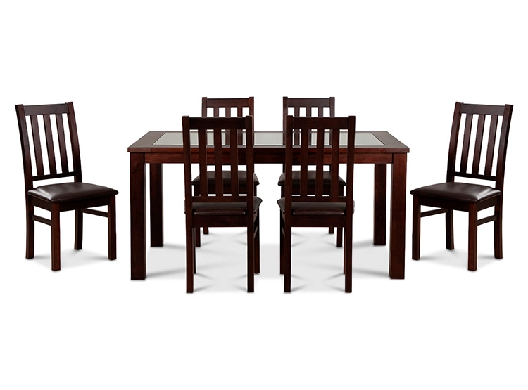 JUEGO DE COMEDOR CIC ÑUBLE PU 6 SILLAS CHOCOLATE - 4