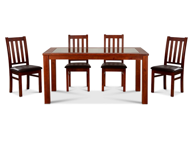 JUEGO DE COMEDOR CIC ÑUBLE PU 6 SILLAS CHOCOLATE - 5