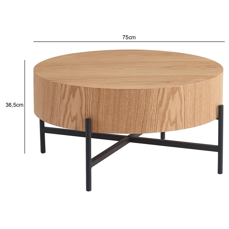 MESA DE CENTRO RIPLEY HOME CROVETTO METAL CAFÉ 75 X 75 CM - 4