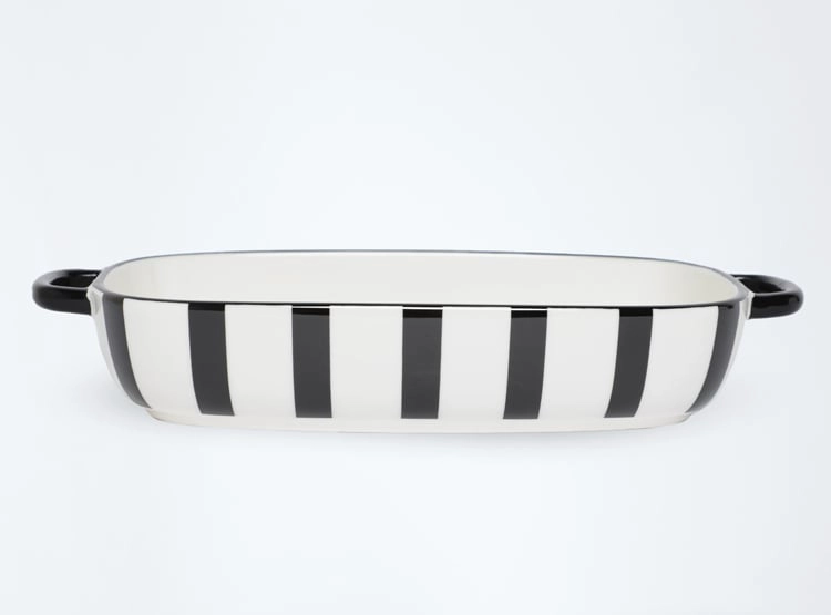 FUENTE HORNO RIPLEY HOME RAYAS PASTA RECTANGULAR M BLANCO - 1
