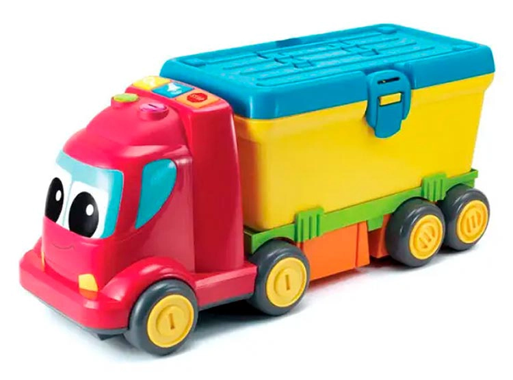 JUGUETE INTERACTIVO ESTIMULACIÓN INFANTINO CAMION CONSTRUCCION BUSY BUILDER - 1