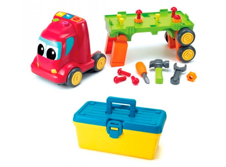 JUGUETE INTERACTIVO ESTIMULACIÓN INFANTINO CAMION CONSTRUCCION BUSY BUILDER - 2