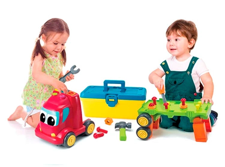JUGUETE INTERACTIVO ESTIMULACIÓN INFANTINO CAMION CONSTRUCCION BUSY BUILDER - 3
