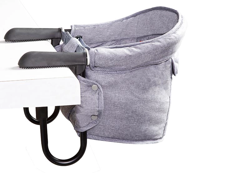 SILLA DE COMER BEBESIT EAT & BEAR SUJECIÓN DE MESA PORTABLE GRIS - 1