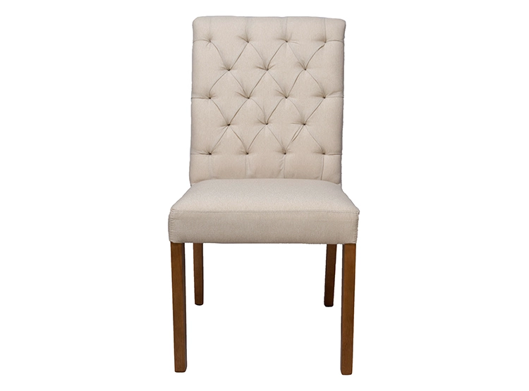 SILLA COMEDOR DECOCASA ELIS CAPITONE 1 CUERPO LINO - 1
