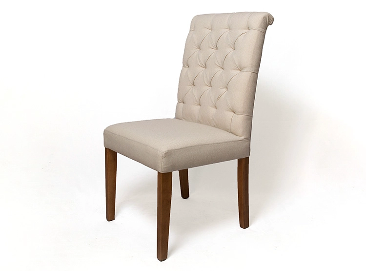 SILLA COMEDOR DECOCASA ELIS CAPITONE 1 CUERPO LINO - 2