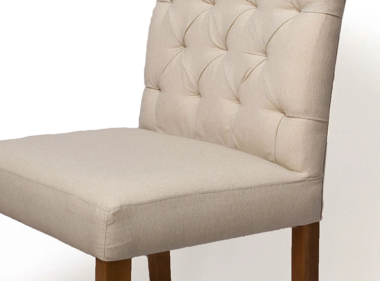 SILLA COMEDOR DECOCASA ELIS CAPITONE 1 CUERPO LINO - 3