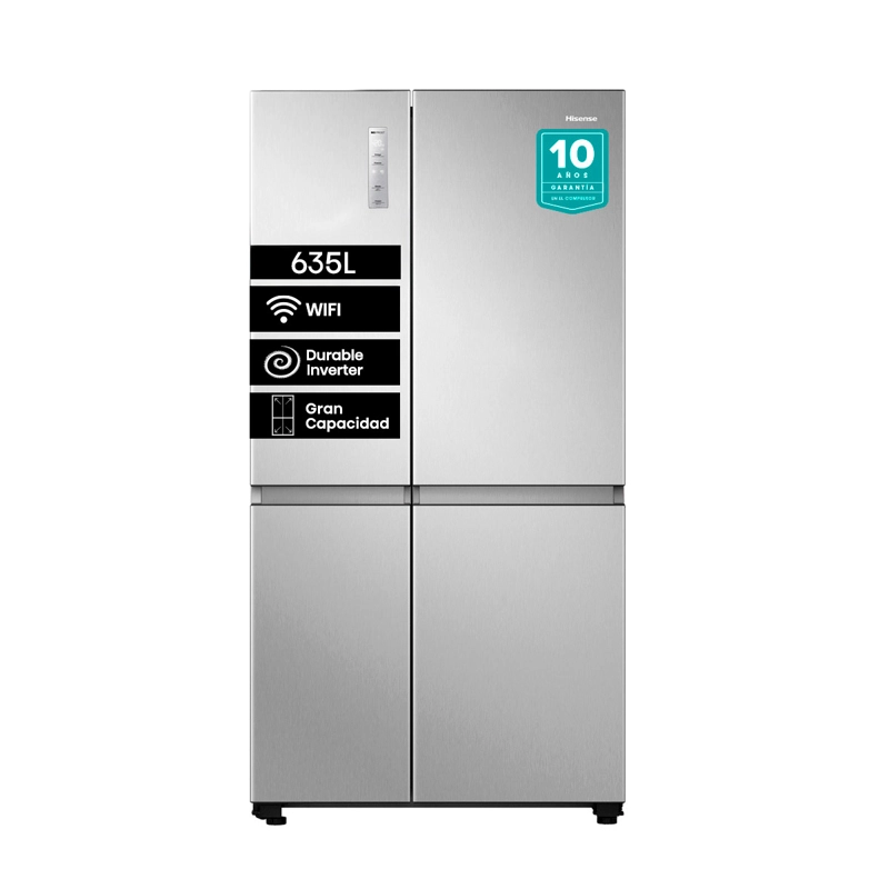 REFRIGERADOR SIDE BY SIDE HISENSE RS820NV 635L NO FROST ACERO - 2