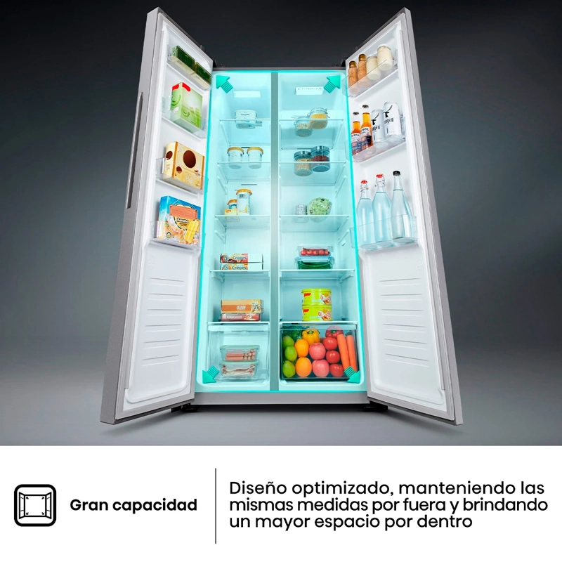 REFRIGERADOR SIDE BY SIDE HISENSE RS820NV 635L NO FROST ACERO - 6