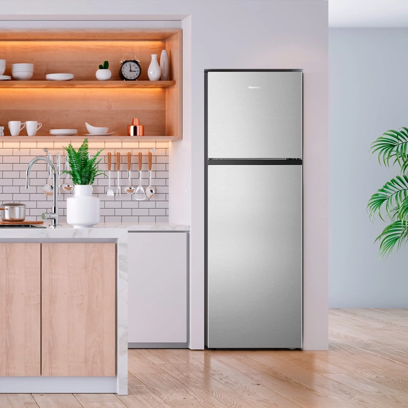 REFRIGERADOR TOP FREEZER HISENSE RT320NV 246 L NO FROST ACERO - 5