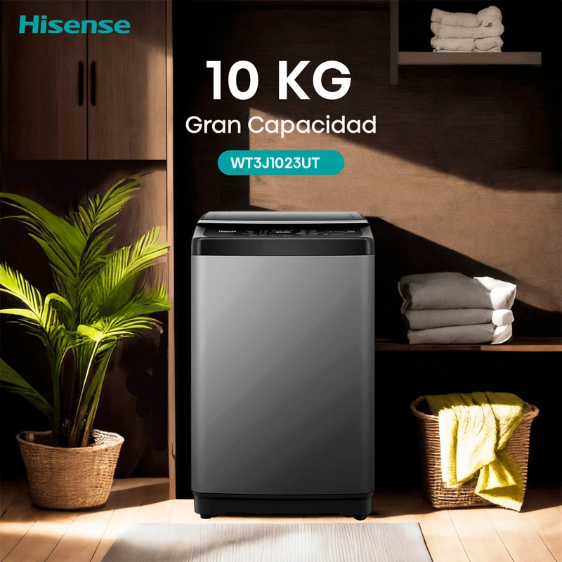 LAVADORA CARGA SUPERIOR HISENSE WT3J1023UT 10KG GRIS - 13