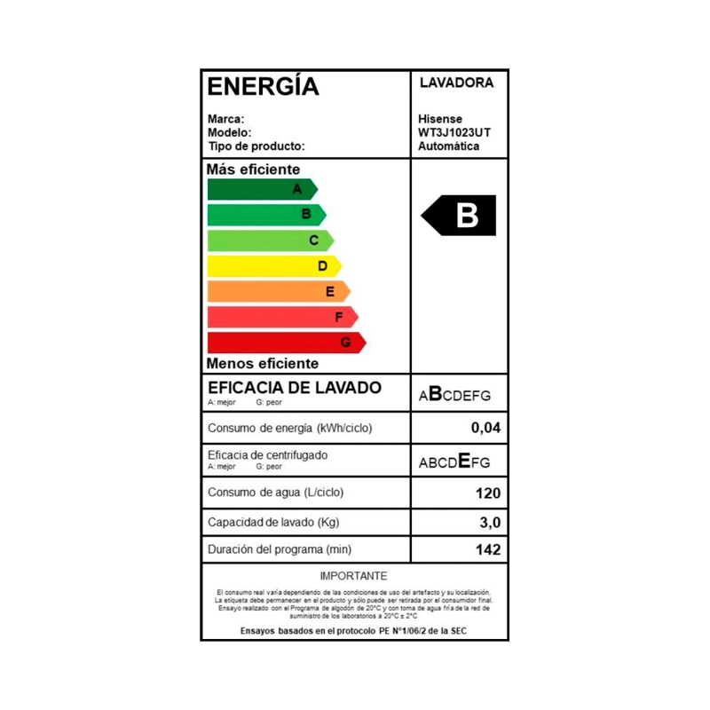 LAVADORA CARGA SUPERIOR HISENSE WT3J1023UT 10KG GRIS - 15