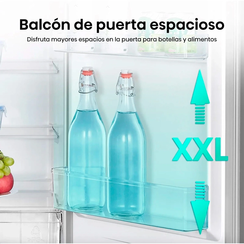 REFRIGERADOR BOTTOM FREEZER HISENSE RB341NL 262L FRIO DIRECTO PLATA - 9