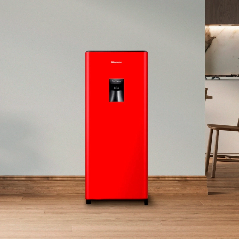 REFRIGERADOR MONOPUERTA HISENSE HRO179RD 177L FRIO DIRECTO ROJO - 5