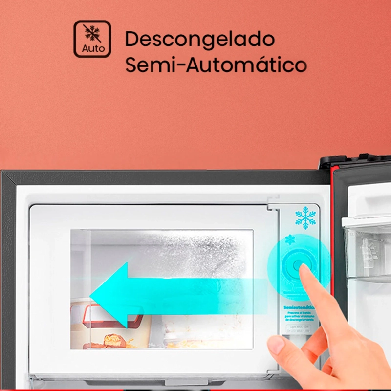 REFRIGERADOR MONOPUERTA HISENSE HRO179RD 177L FRIO DIRECTO ROJO - 7