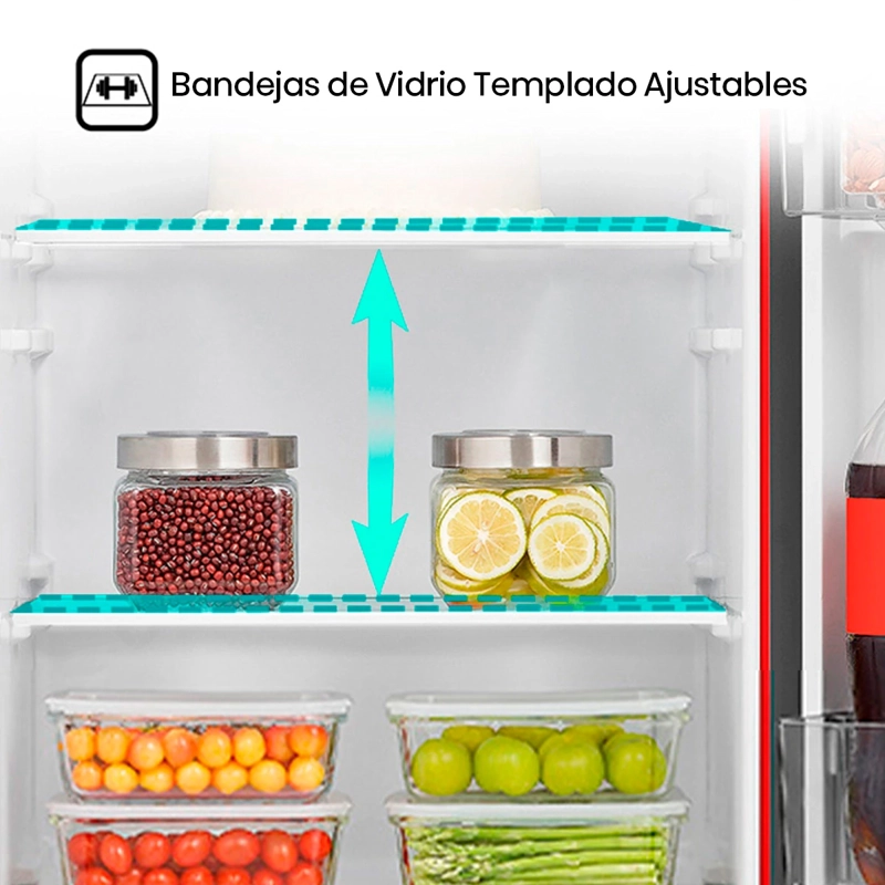 REFRIGERADOR MONOPUERTA HISENSE HRO179RD 177L FRIO DIRECTO ROJO - 8