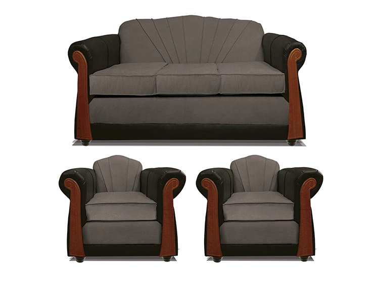 JUEGO DE LIVING ELEGANT DETAIL MARSELLA TELA PU 311