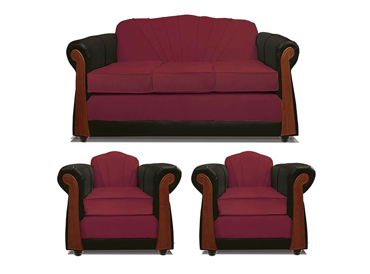 JUEGO DE LIVING ELEGANT DETAIL MARSELLA TELA PU 311