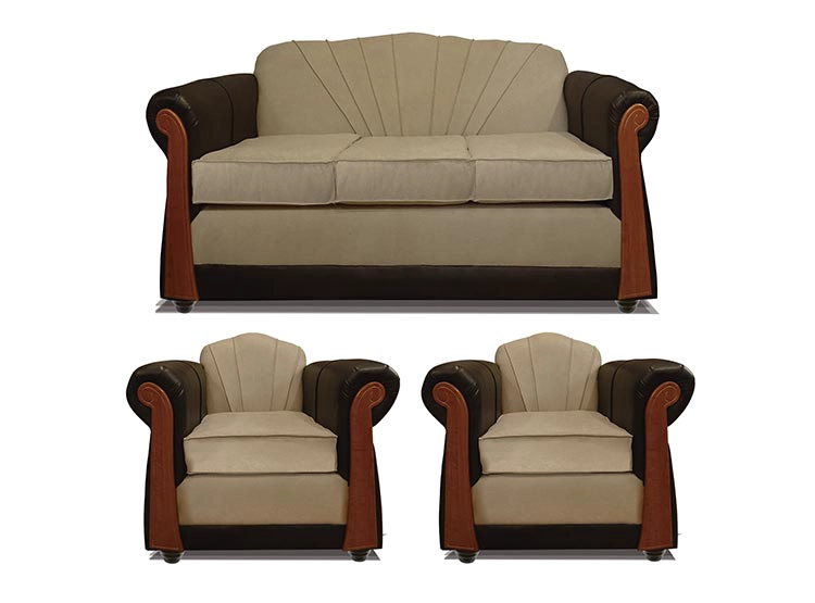 JUEGO DE LIVING ELEGANT DETAIL MARSELLA TELA PU 311