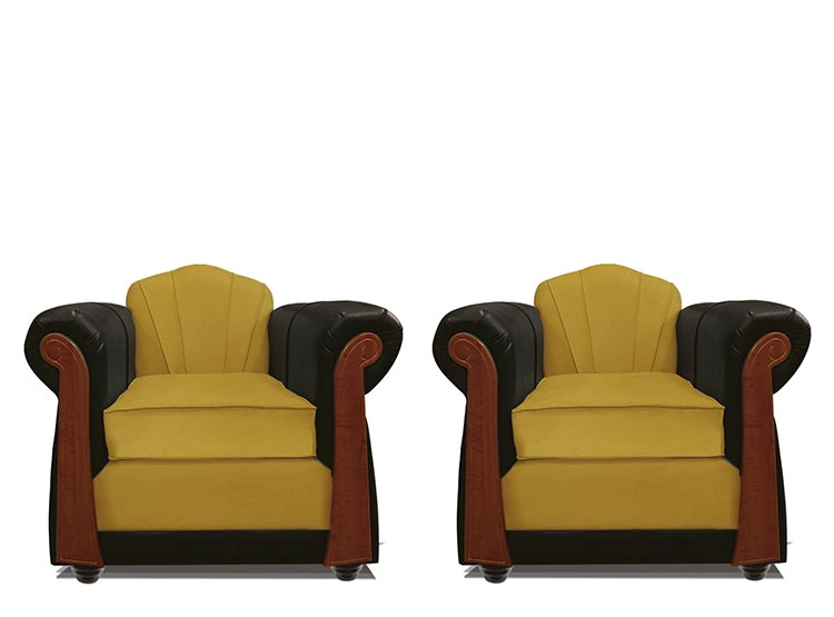 JUEGO DE LIVING ELEGANT DETAIL MARSELLA TELA PU 211 - 3