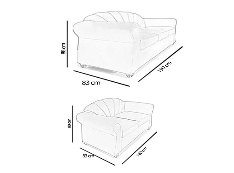 JUEGO DE LIVING ELEGANT DETAIL MARSELLA TELA PU 32 - 5
