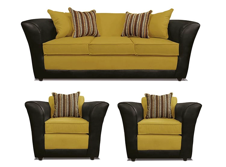 JUEGO DE LIVING ELEGANT DETAIL MINESOTA TELA PU 311