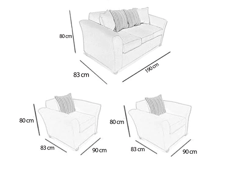 JUEGO DE LIVING ELEGANT DETAIL MINESOTA TELA PU 311 - 5