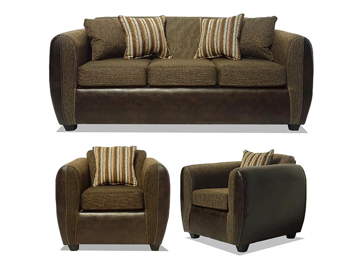 JUEGO DE LIVING ELEGANT DETAIL OKLAHOMA TELA PU 311