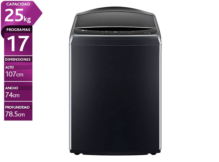 LAVADORA CARGA SUPERIOR LG WT25PBVS6 25KG NEGRO - 1