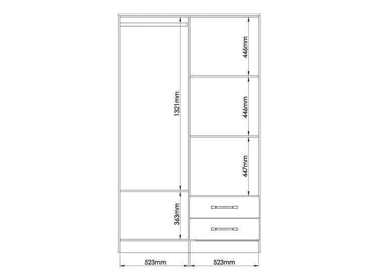 CLOSET VEKKA HOME PEQUIM DARK 4P 2C - 5