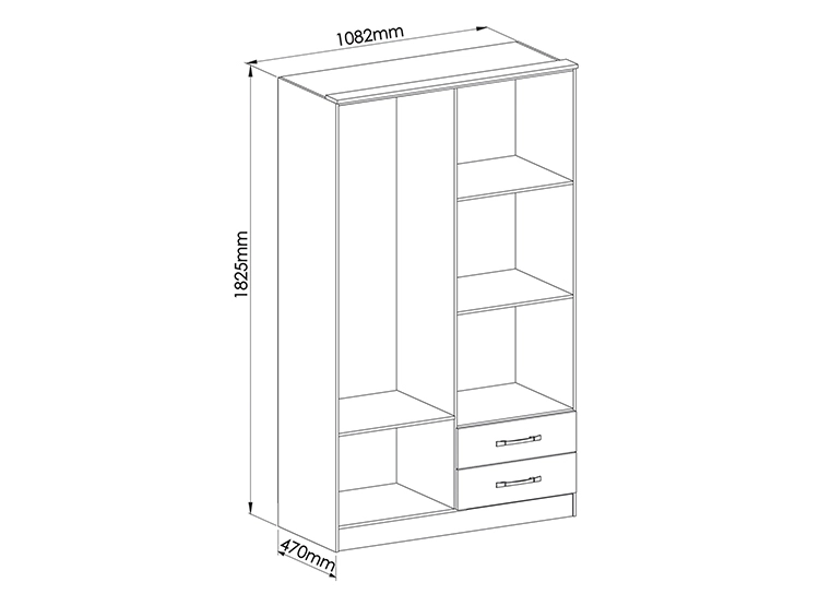 CLOSET VEKKA HOME PEQUIM DARK 4P 2C - 6