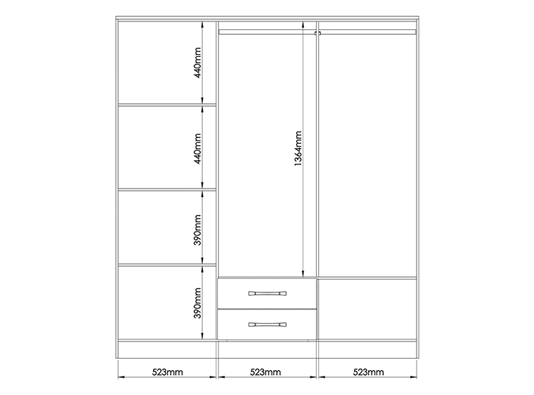 CLOSET VEKKA HOME PEQUIM DARK 6P 2C - 5