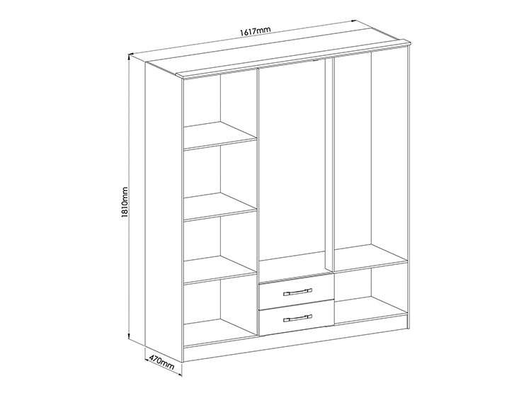 CLOSET VEKKA HOME PEQUIM DARK 6P 2C - 6