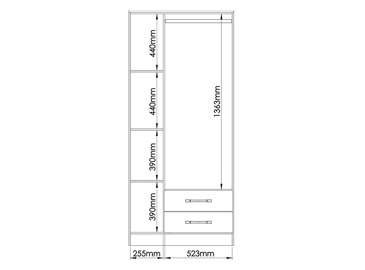 CLOSET VEKKA HOME PEQUIM LIGHT 3P 2C - 6
