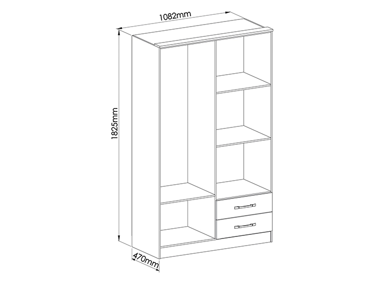 CLOSET VEKKA HOME PEQUIM LIGHT 4P 2C - 7