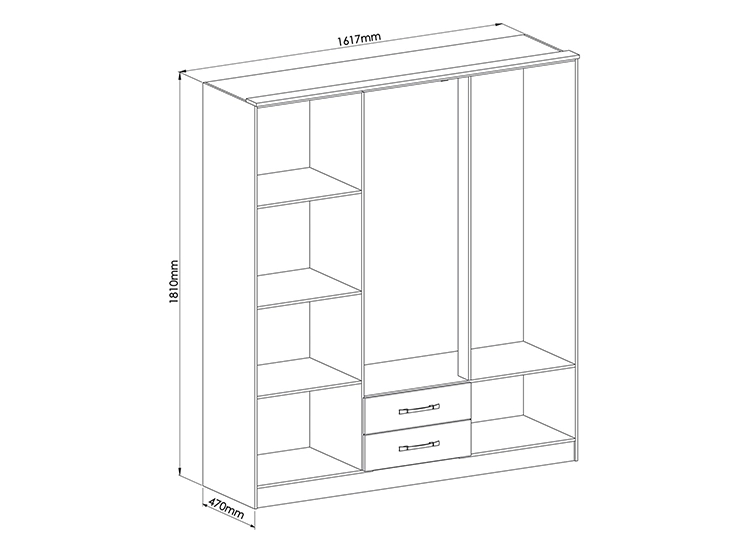 CLOSET VEKKA HOME PEQUIM LIGHT 6P 2C - 6