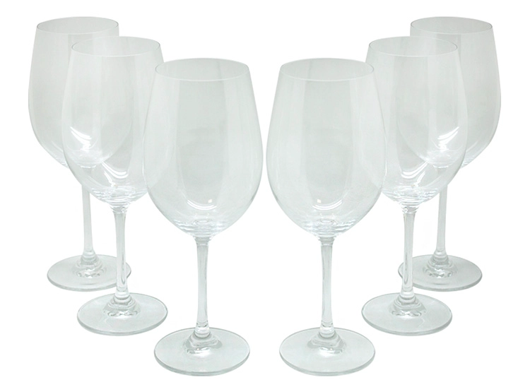 SET 6 COPAS GLASSO VINO TRANSPARENTE - 1