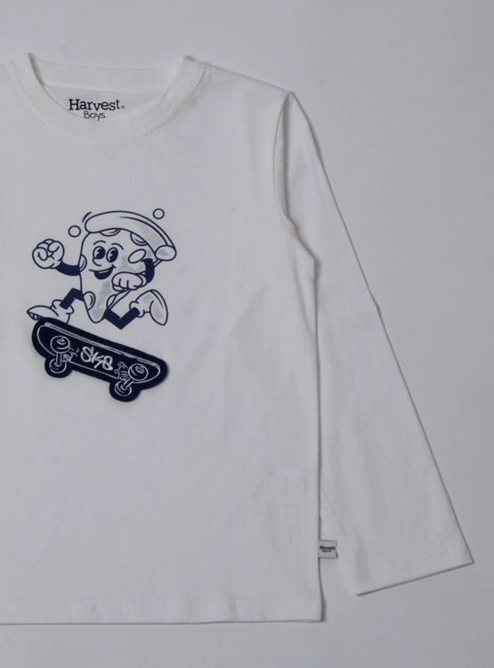 POLERA MANGA LARGA ALGODÓN NIÑO HARVEST APLICACIÓN INTERACTIVA - 3