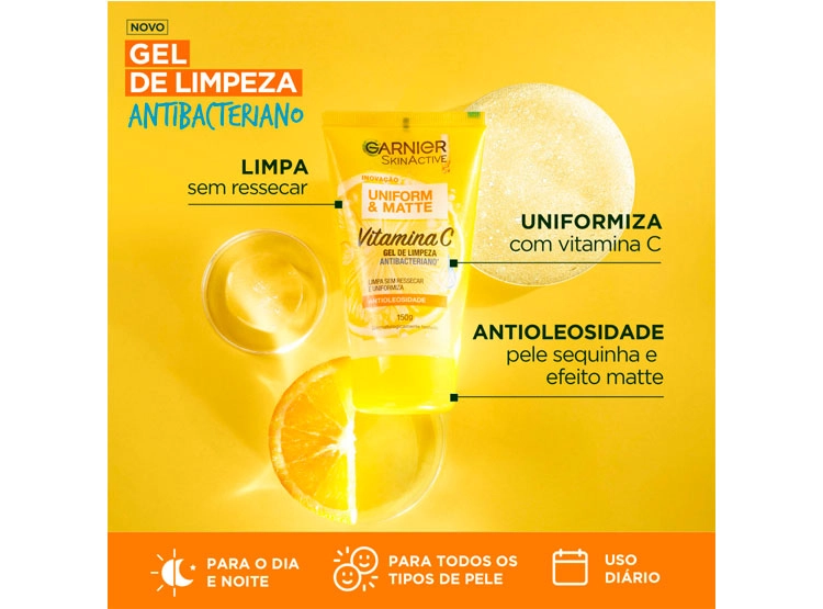 LIMPIADOR FACIAL GARNIER GEL EXPRESS ACLARA LIMPIEZA HIDRATANTE 150 ML - 2