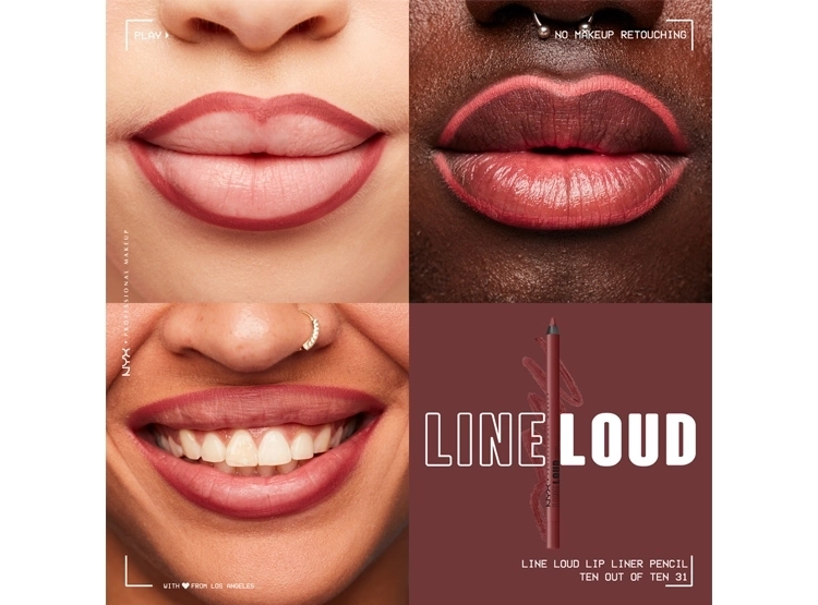 DELINEADOR DE LABIOS NYX LÁPIZ PROFESSIONAL MAKEUP LINE LOUD LIP LINER TEN OUT OF TEN 1.2 GR - 5