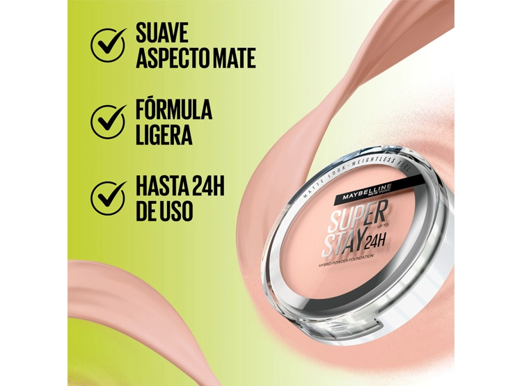 POLVOS MAYBELLINE COMPACTO SUPER STAY HYBRID 24H 118 6 GR - 5
