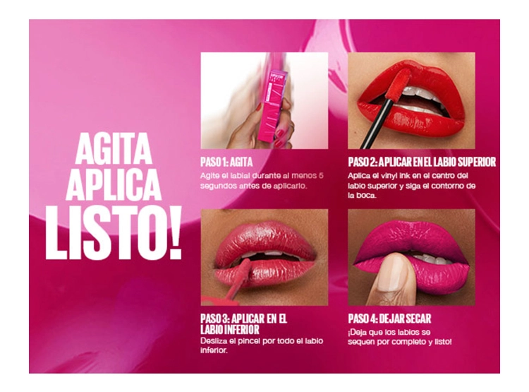 LABIAL MAYBELLINE SUPER STAY VINYL INK PINK MASHUP - 6