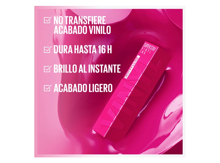 LABIAL MAYBELLINE SUPER STAY VINYL INK PINK MASHUP 4.2 ML - 5