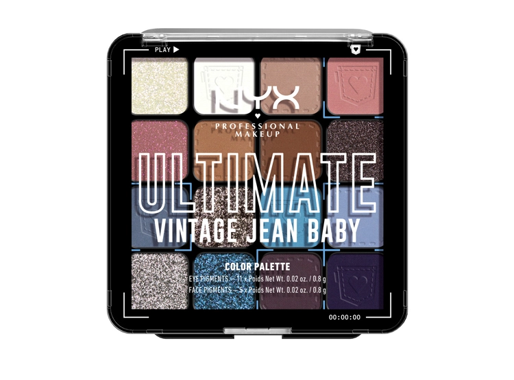 PALETA SOMBRA DE OJOS NYX PROFESSIONAL MAKEUP ULTIMATE SHADOW VINTAGE JEAN BABY 13.3 GR - 3