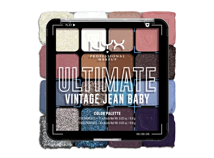 PALETA SOMBRA DE OJOS NYX PROFESSIONAL MAKEUP ULTIMATE SHADOW VINTAGE JEAN BABY 13.3 GR - 4