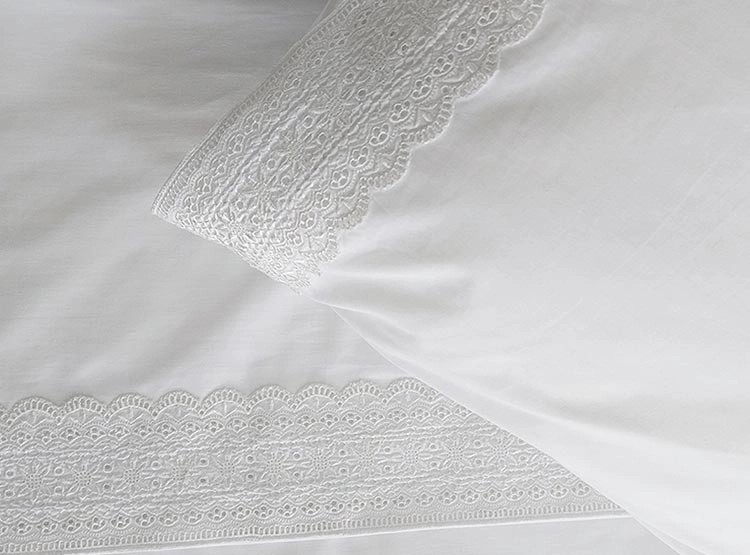 JUEGO DE SABANAS ILLUSIONS BRODERIE BLANCO 180H 2 PL - 1