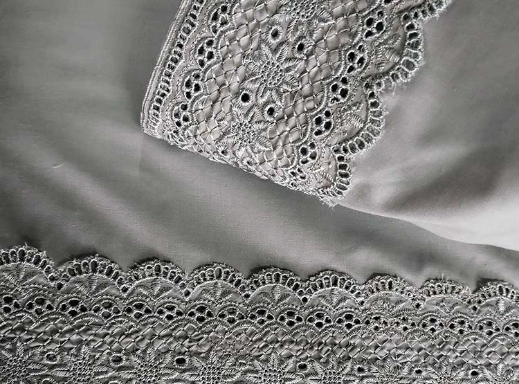 JUEGO DE SABANAS ILLUSIONS BRODERIE GRIS 180H KING - 1