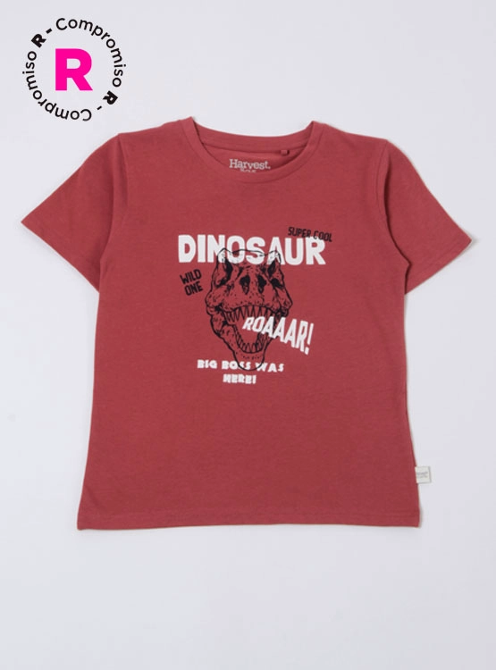 POLERA MANGA CORTA ALGODÓN NIÑO HARVEST