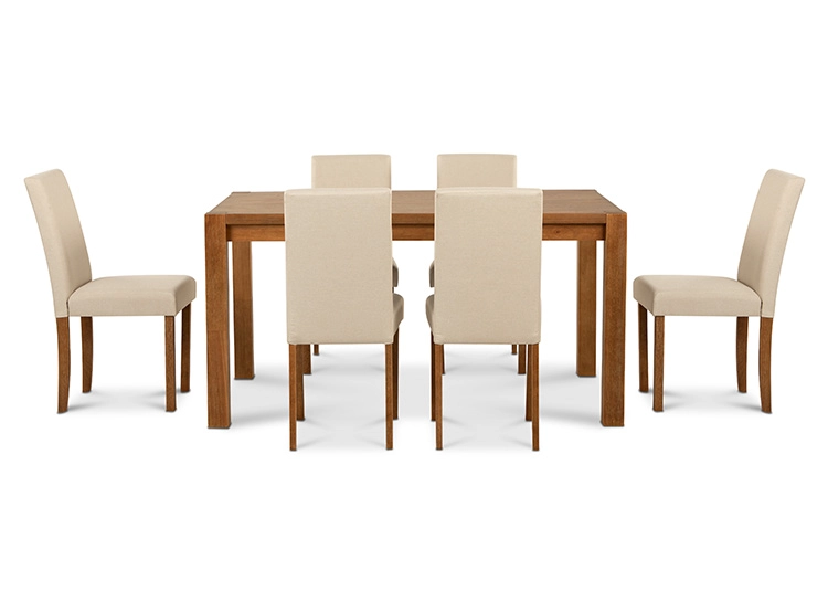 JUEGO DE COMEDOR CIC PHOENIX 6 SILLAS CAFÉ - 1
