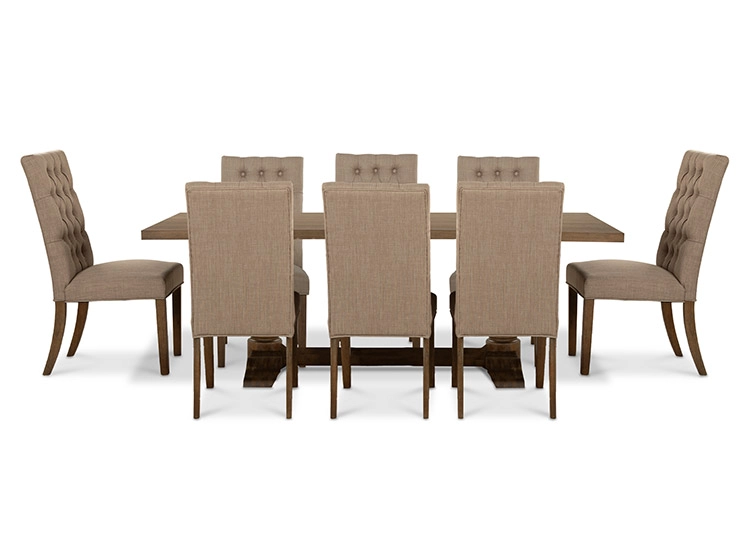 JUEGO DE COMEDOR CIC SEATTLE 8 SILLAS BEIGE - 1